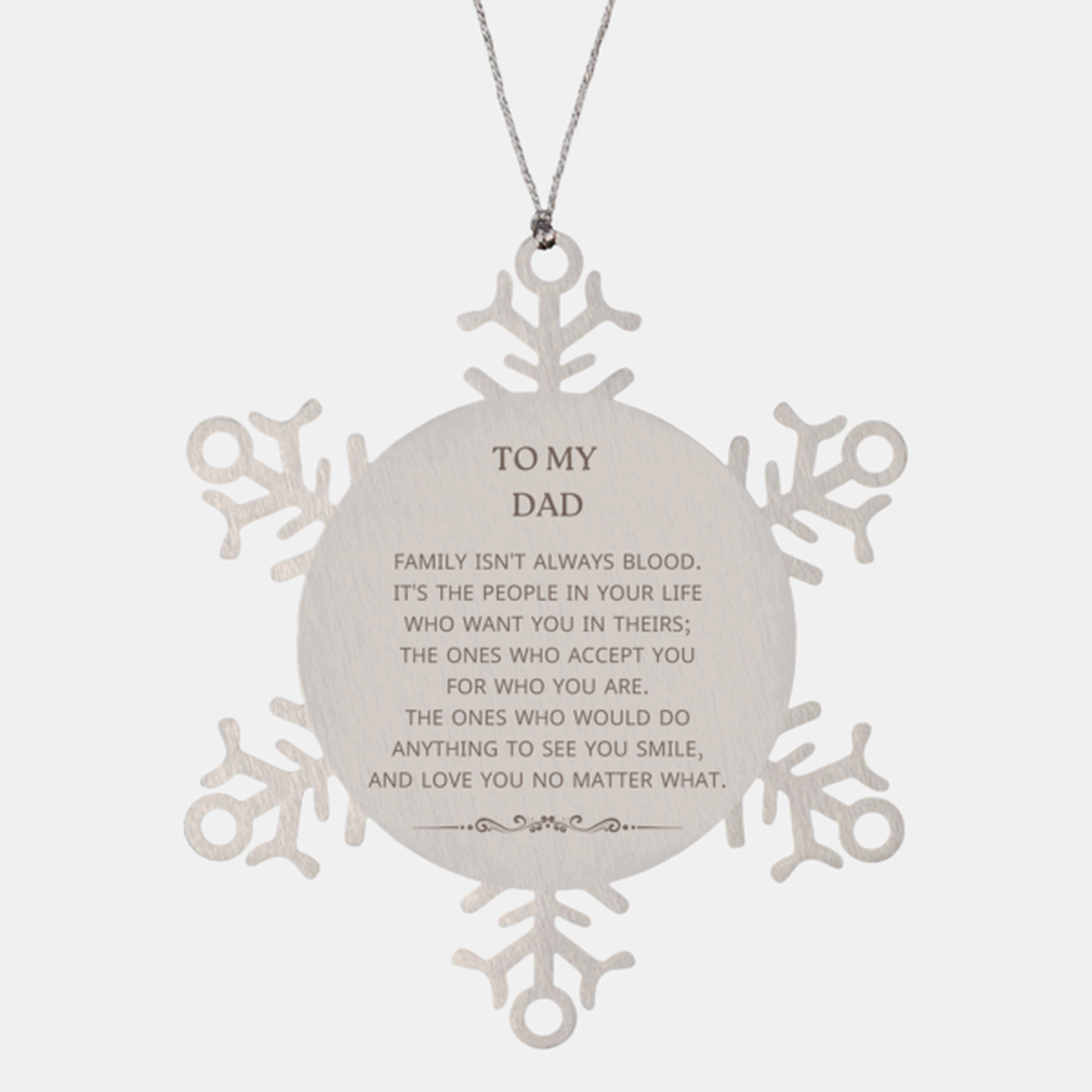 Dad Snowflake Ornament - To My Dad Engraved Design | Christmas Gift