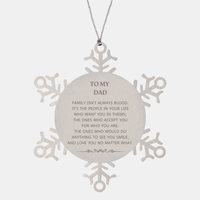 Load image into Gallery viewer, Dad Snowflake Ornament - To My Dad Engraved Design | Christmas Gift
