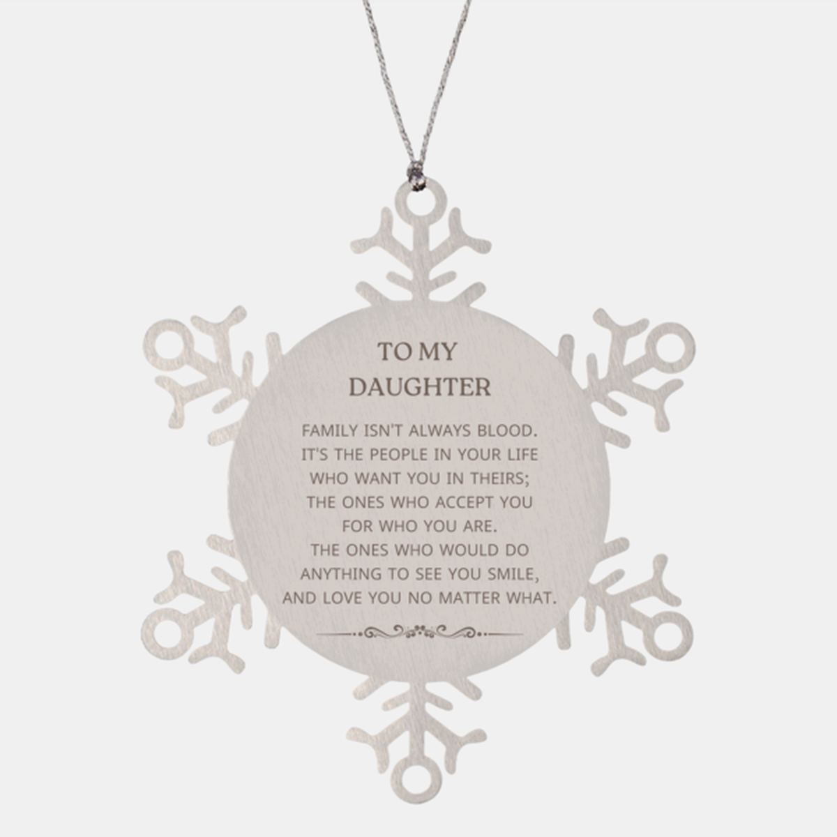 Daughter Snowflake Ornament - To My Daughter Design | Christmas Gift