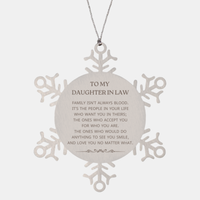 Load image into Gallery viewer, Daughter In Law Snowflake Ornament - Family Isn&#39;t Always Blood | Christmas Gift
