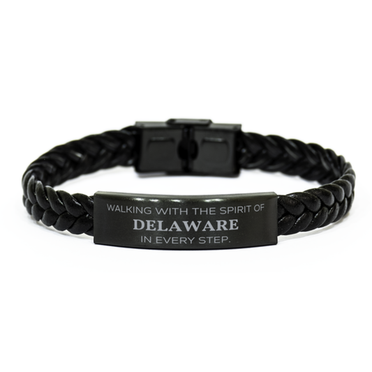 Delaware Braided Leather Bracelet - Walking with the Spirit | Perfect Gift for All Occasions