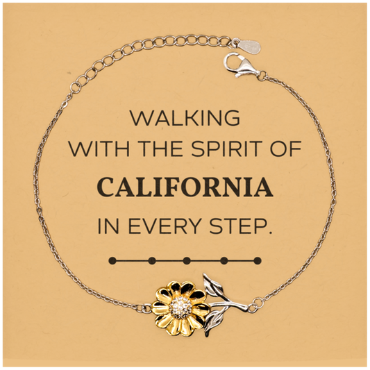 California Sunflower Bracelet - Walking with the Spirit | Meaningful Gift