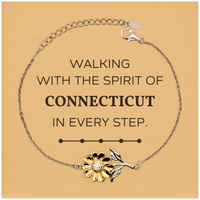 Load image into Gallery viewer, Connecticut Sunflower Bracelet - Walking with the Spirit of Connecticut | Meaningful Gift
