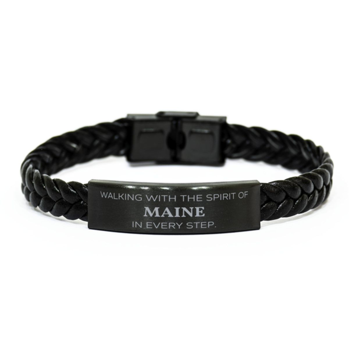 Maine People Braided Leather Bracelet - Walking with the Spirit | Birthday & Christmas Gift