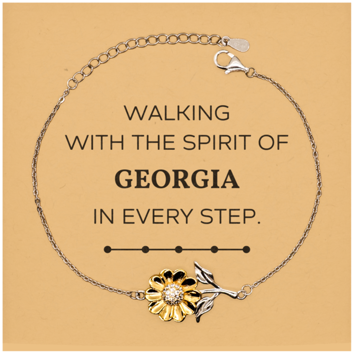 Georgia Sunflower Bracelet - Love and Joy | Birthday and Christmas Gift