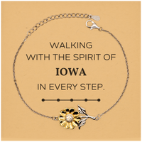 Load image into Gallery viewer, Iowa People Sunflower Bracelet - Walking with the Spirit | Meaningful Gift
