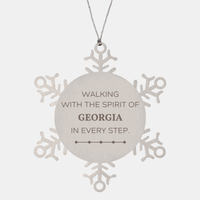 Load image into Gallery viewer, Georgia Friends Snowflake Ornament - Walking with the Spirit of Georgia | Christmas Gift

