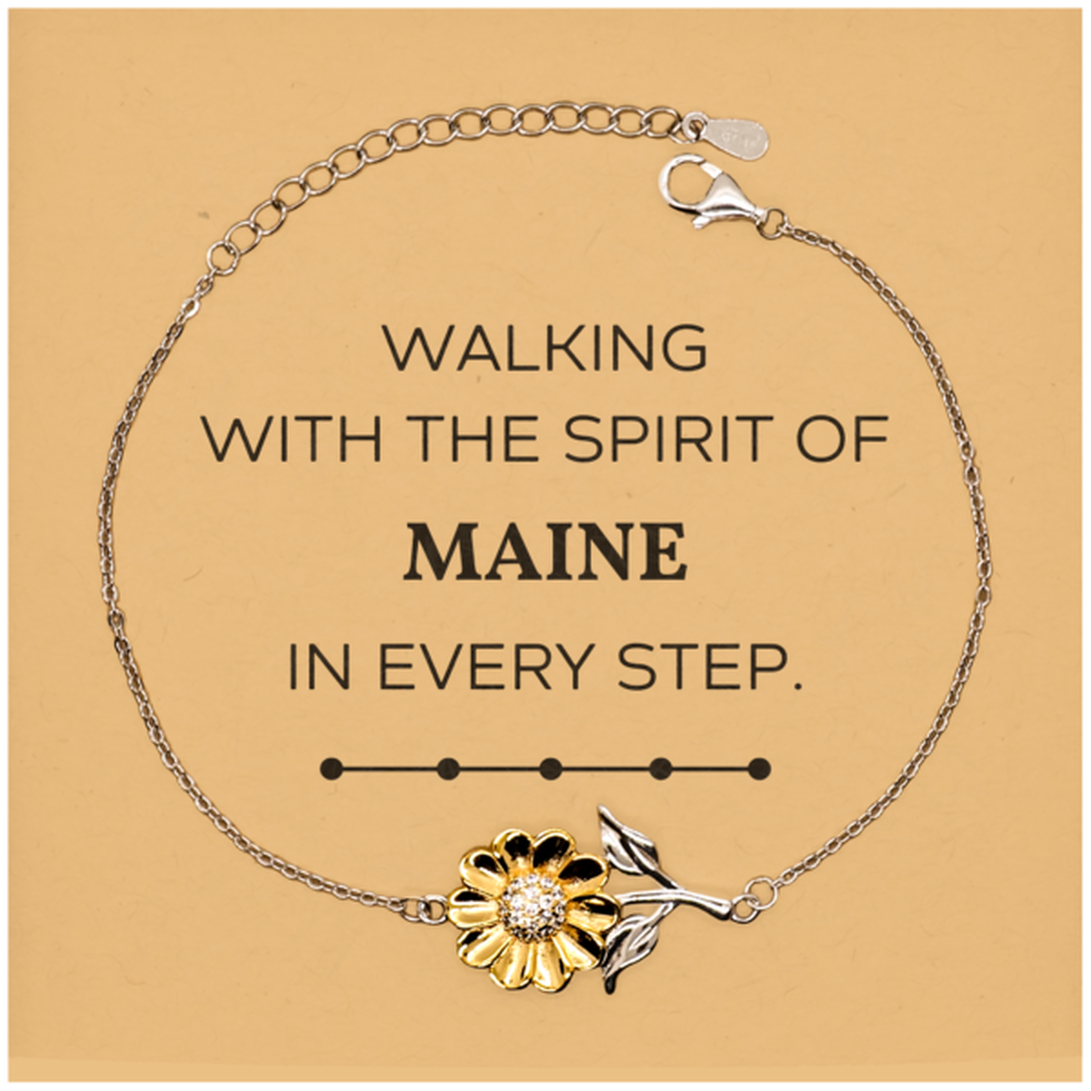 Maine People Sunflower Bracelet - Walking with the Spirit of Maine | Meaningful Gift