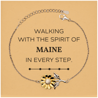 Load image into Gallery viewer, Maine People Sunflower Bracelet - Walking with the Spirit of Maine | Meaningful Gift

