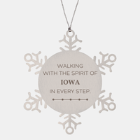 Load image into Gallery viewer, Iowa People Snowflake Ornament - Walking with the Spirit of Iowa | Christmas Gift
