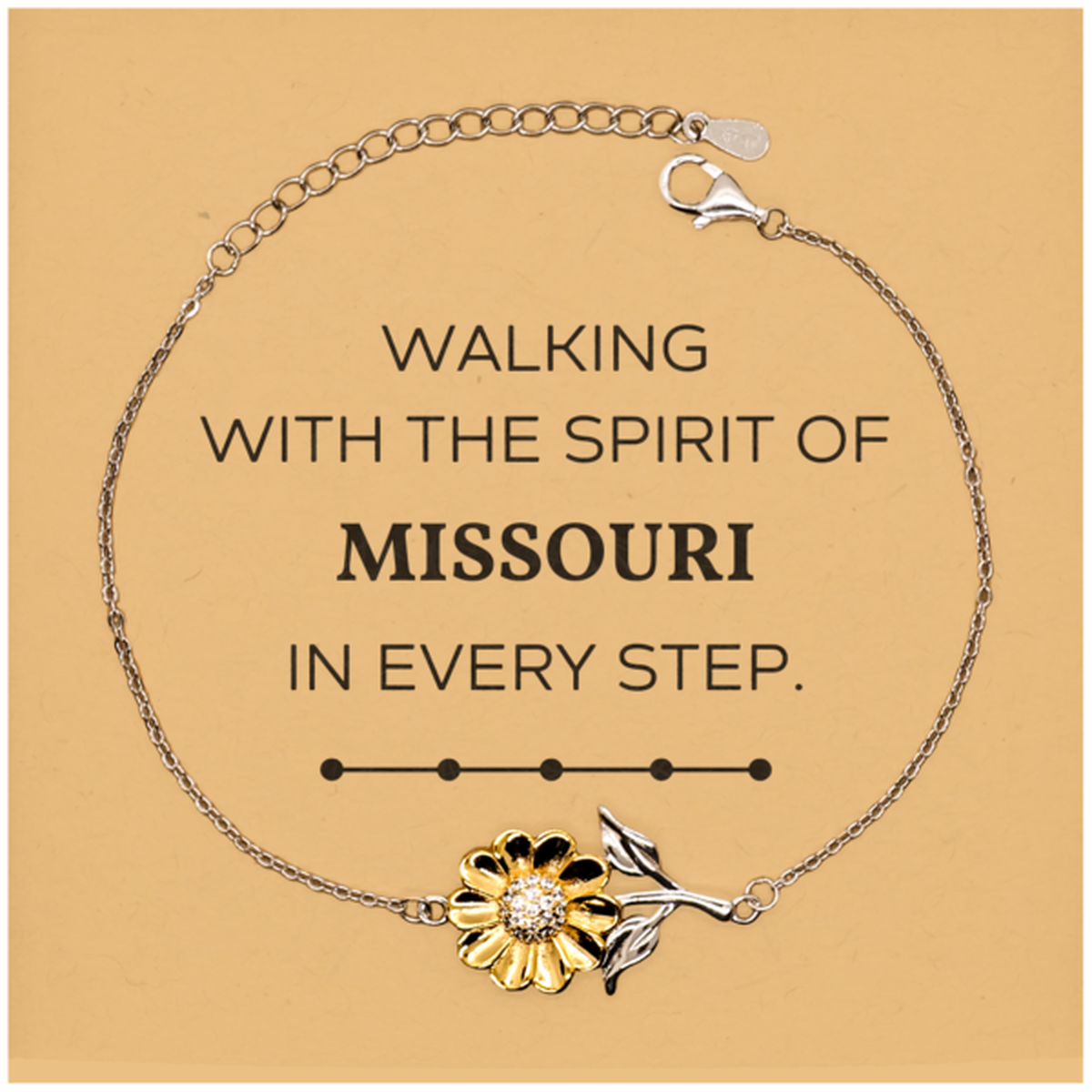 Missouri People Sunflower Bracelet - Walking with the Spirit | Meaningful Gift
