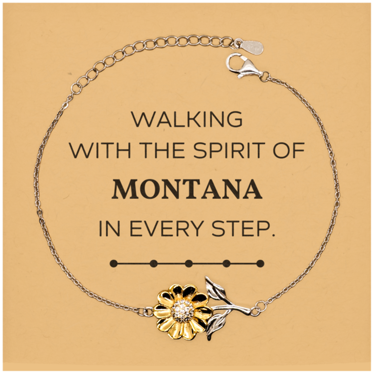 Montana People Sunflower Bracelet - Walking with the Spirit | Birthday & Christmas Gift