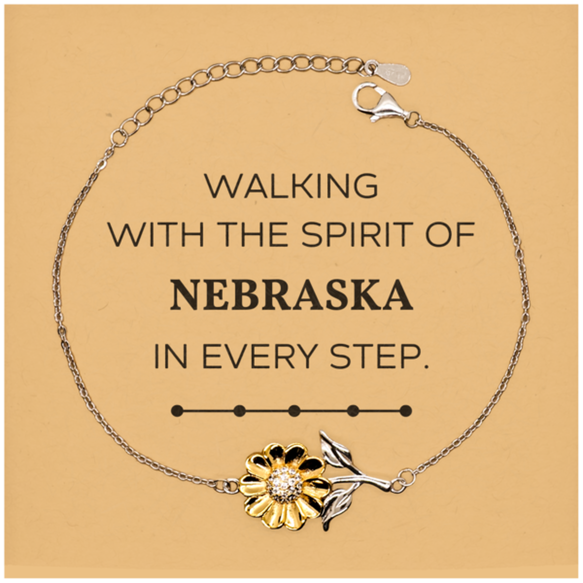 Nebraska Sunflower Bracelet - Walking with the Spirit Design | Meaningful Gift