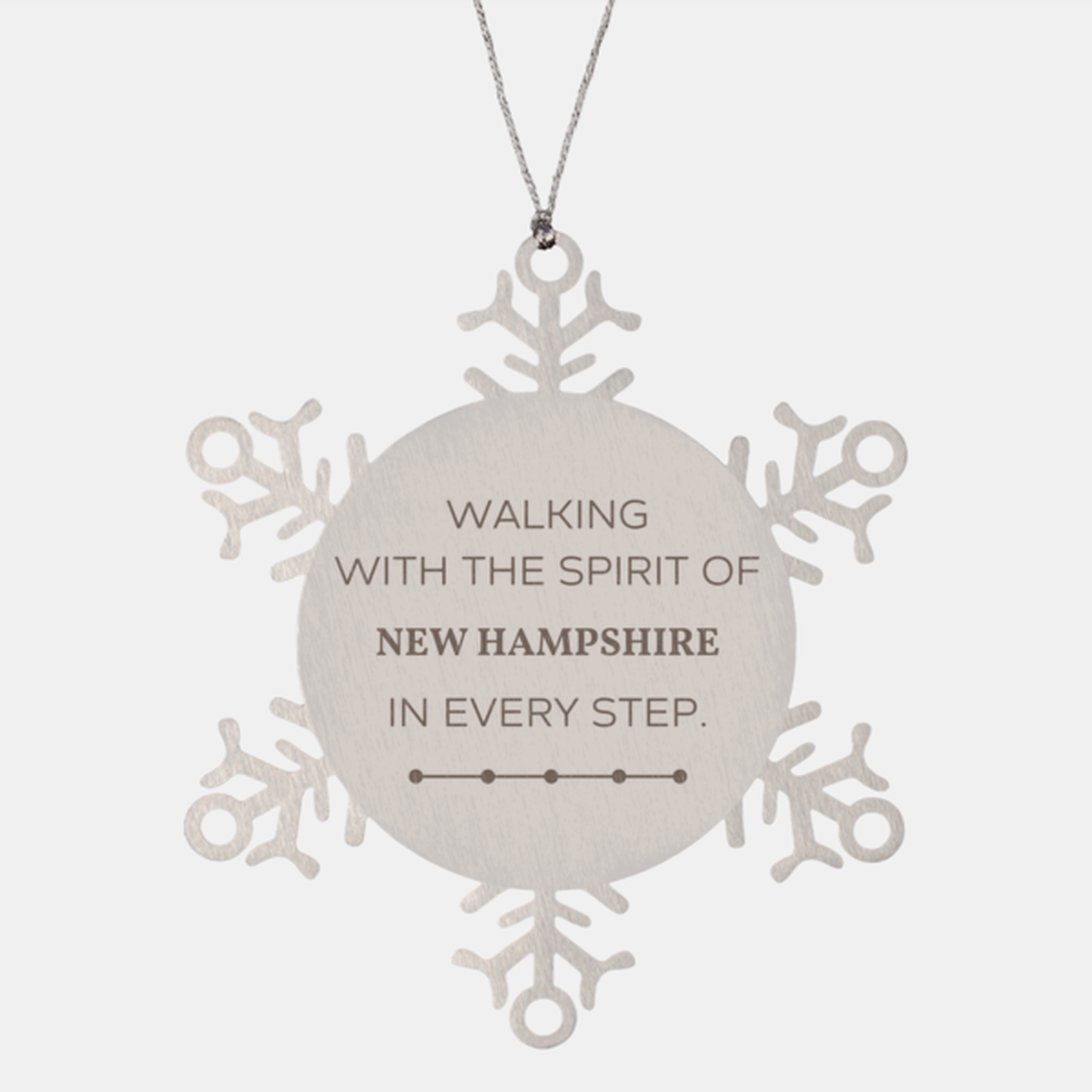 New Hampshire Snowflake Ornament - Walking with the Spirit | Christmas Gift