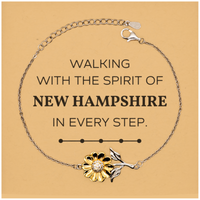 Load image into Gallery viewer, New Hampshire Sunflower Bracelet - Walking with the Spirit | Birthday and Christmas Gift
