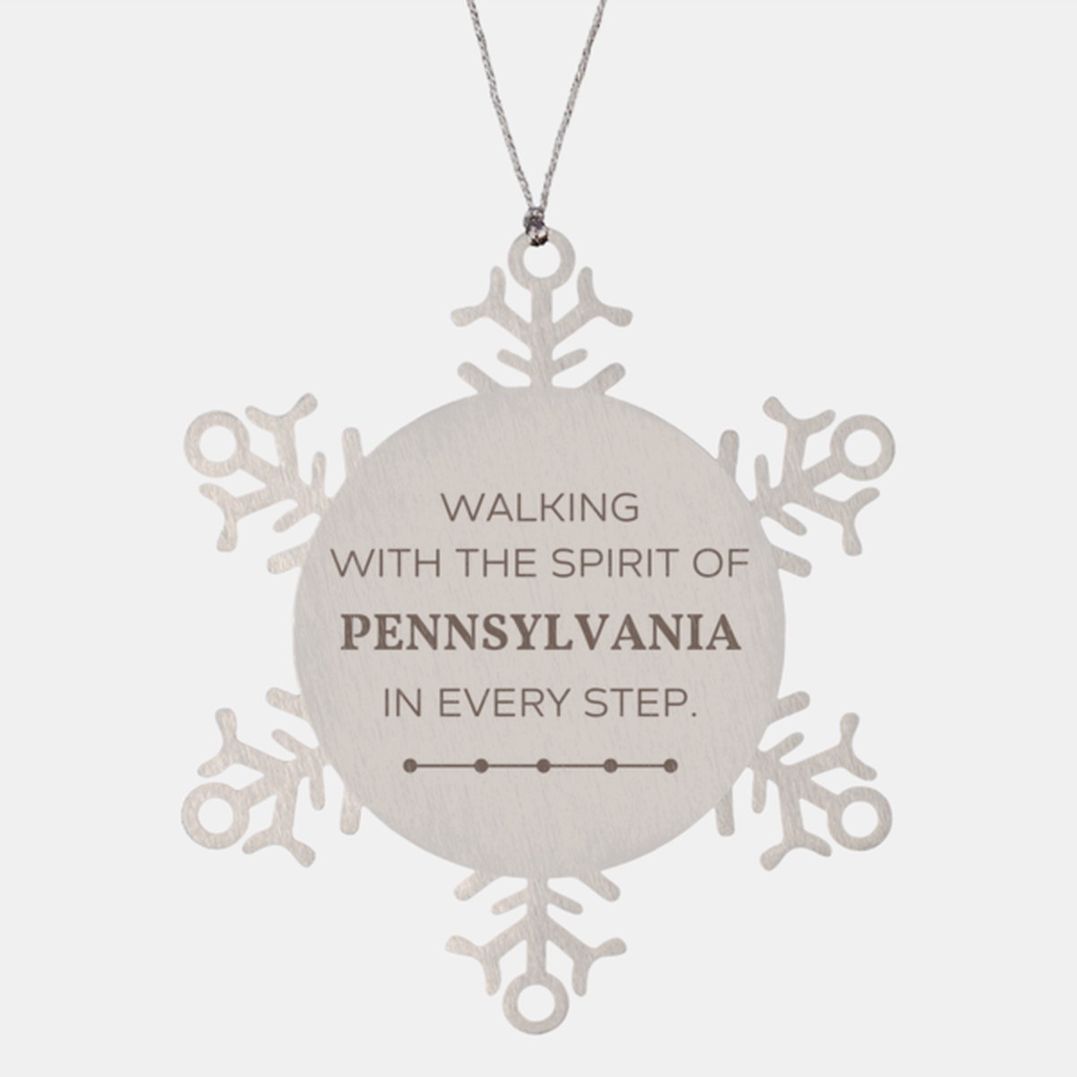 Pennsylvania Snowflake Ornament - Walking with the Spirit | Christmas Gift