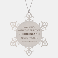 Load image into Gallery viewer, Rhode Island Snowflake Ornament - Walking with the Spirit | Christmas Gift

