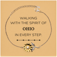 Load image into Gallery viewer, Ohio Sunflower Bracelet - Walking with the Spirit of Ohio | Meaningful Gift
