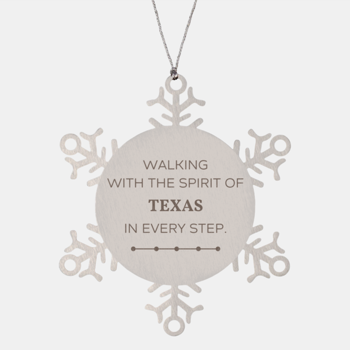 Texas People Snowflake Ornament - Walking with the Spirit of Texas | Christmas Gift