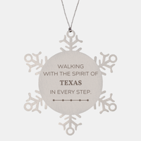 Load image into Gallery viewer, Texas People Snowflake Ornament - Walking with the Spirit of Texas | Christmas Gift
