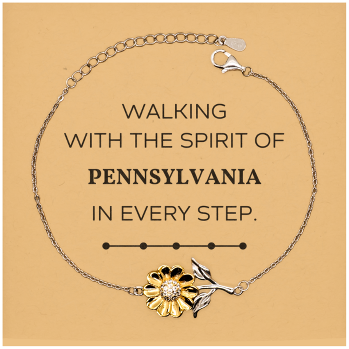 Pennsylvania Sunflower Bracelet - Walking with the Spirit | Meaningful Gift