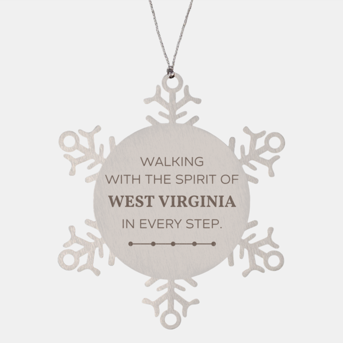 West Virginia Snowflake Ornament - Walking with the Spirit | Christmas Gift