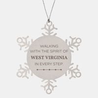 Load image into Gallery viewer, West Virginia Snowflake Ornament - Walking with the Spirit | Christmas Gift
