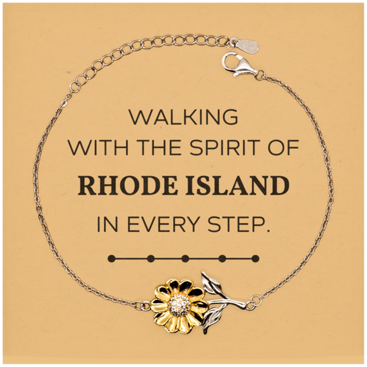 Rhode Island Sunflower Bracelet - Walking with the Spirit | Birthday and Christmas Gift