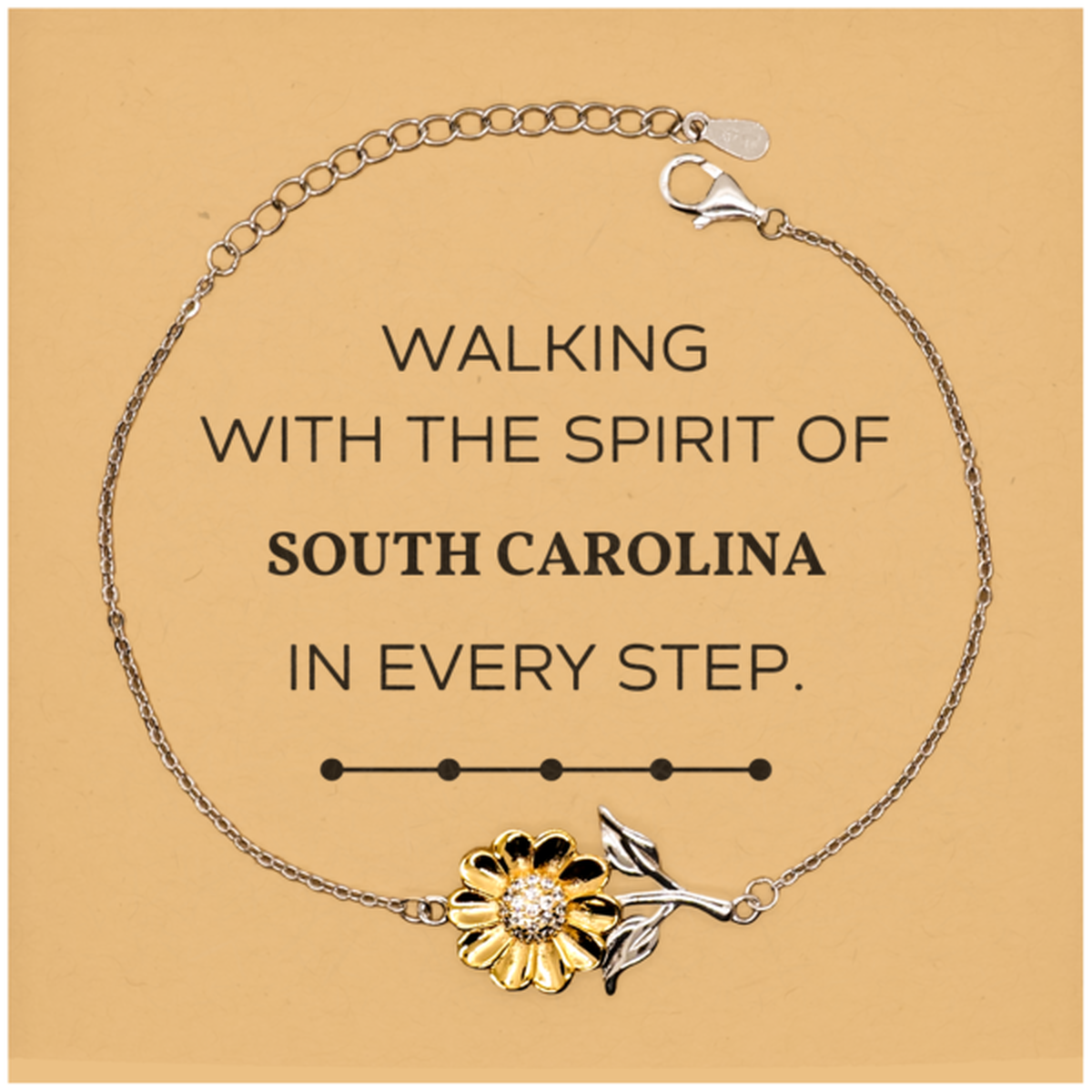 South Carolina Sunflower Bracelet - Love South Carolina | Thoughtful Gift