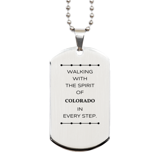 Colorado Dog Tag Necklace - Walking with the Spirit | Birthday & Christmas Gift