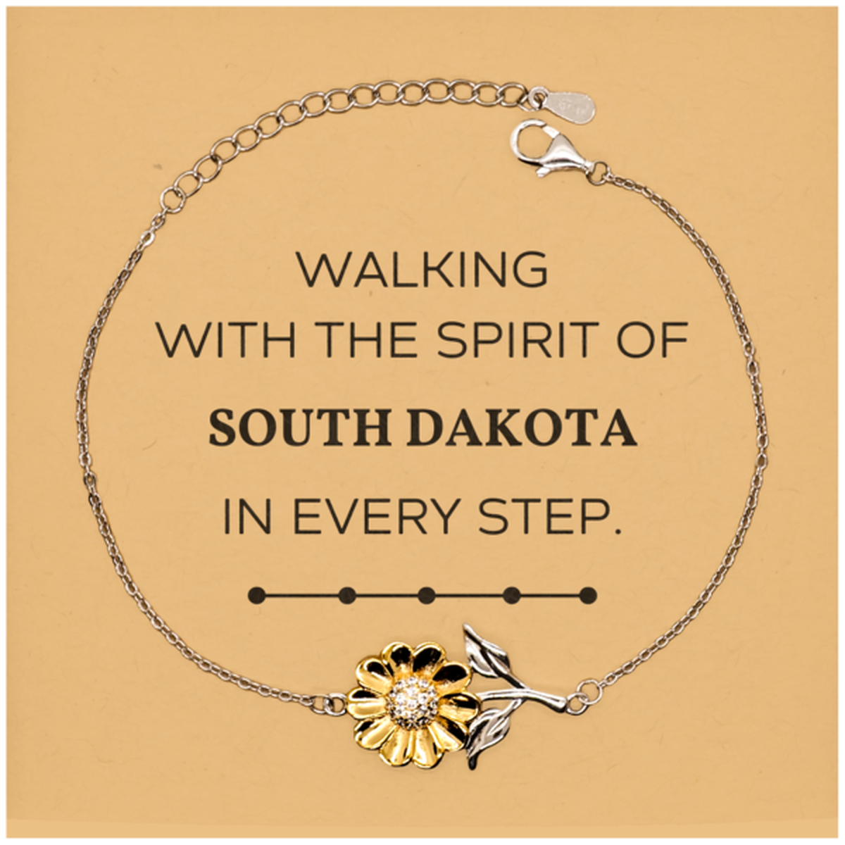 South Dakota Sunflower Bracelet - Walking with the Spirit | Meaningful Gift