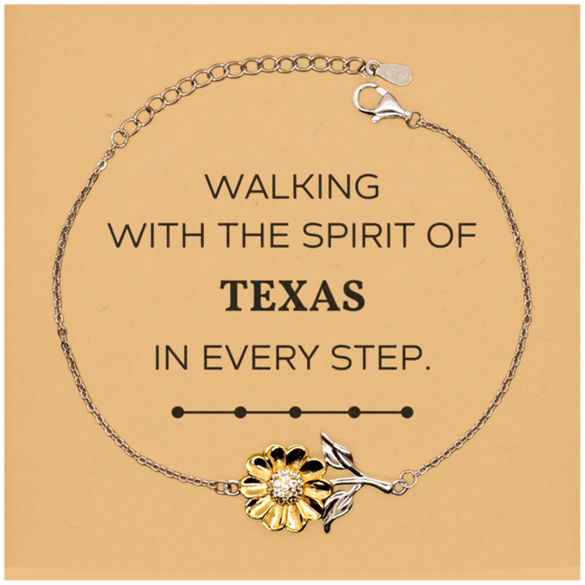 Texas Sunflower Bracelet - Walking with the Spirit of Texas | Meaningful Gift
