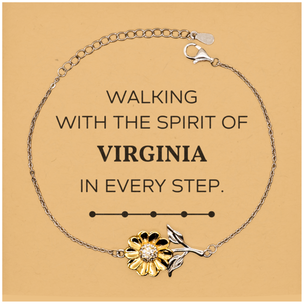 Virginia Sunflower Bracelet - Walking with the Spirit | Meaningful Gift