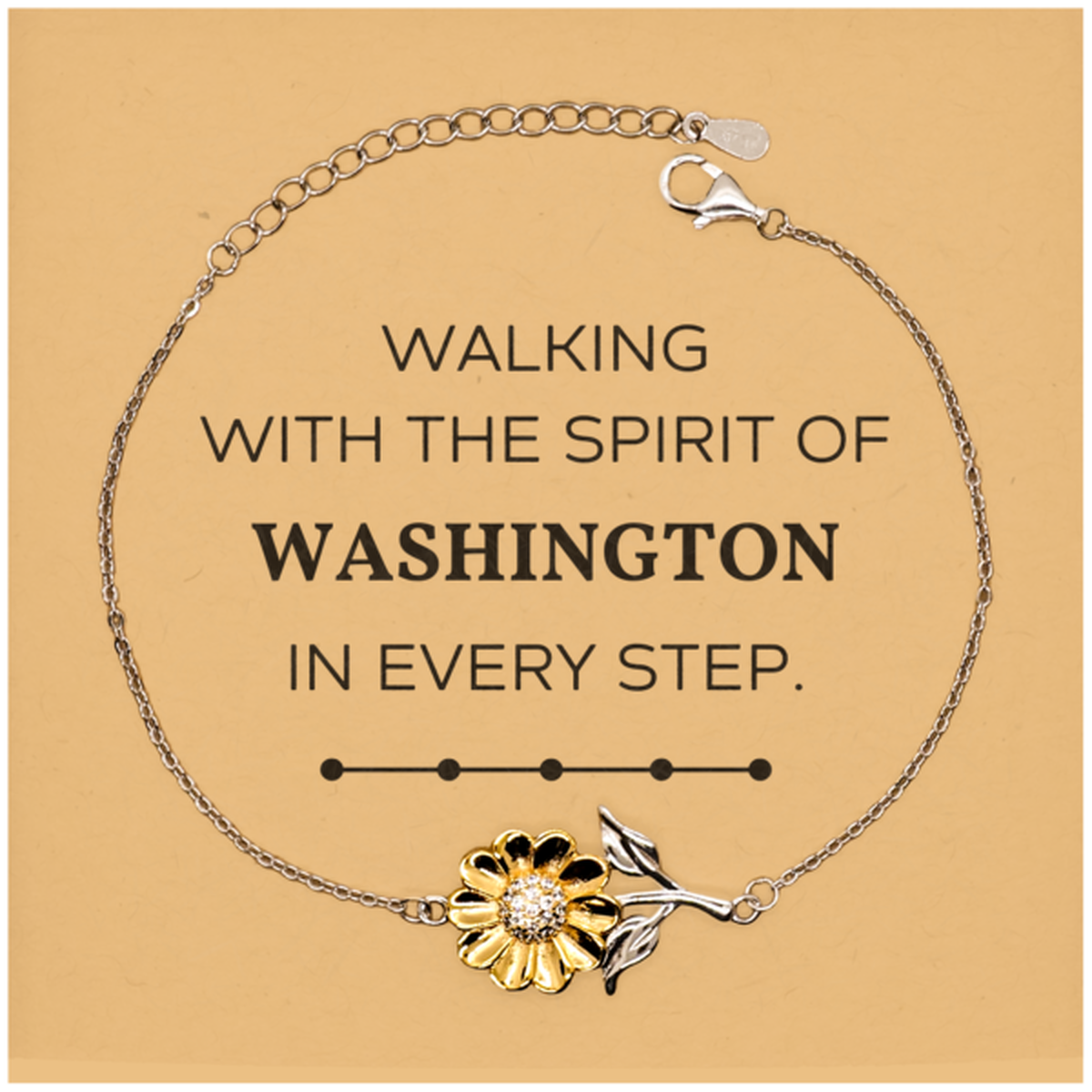 Washington People Sunflower Bracelet - Love Washington Design | Meaningful Gift