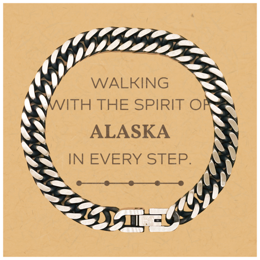 Alaska Gift Cuban Link Chain Bracelet - Walking with the Spirit | Birthday & Christmas Gift