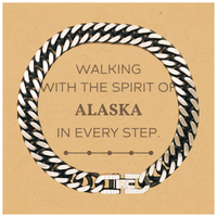 Load image into Gallery viewer, Alaska Gift Cuban Link Chain Bracelet - Walking with the Spirit | Birthday &amp; Christmas Gift

