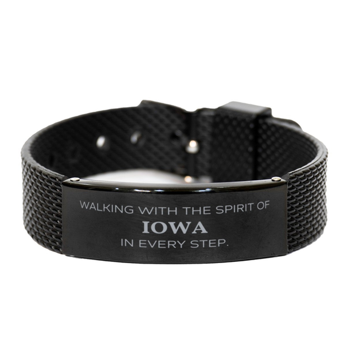 Iowa People Engraved Bracelet - Walking with the Spirit | Perfect Gift for All Occasions