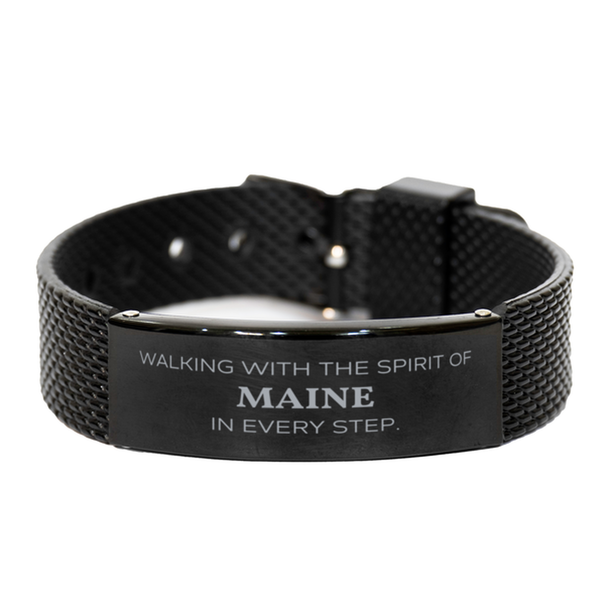 Maine People Black Shark Mesh Bracelet - Walking with the Spirit | Perfect Gift for All Occasions