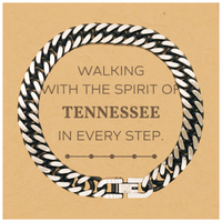 Load image into Gallery viewer, Tennessee People Cuban Link Bracelet - Walking with the Spirit | Birthday Gift
