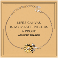 Load image into Gallery viewer, Athletic Trainer Sunflower Bracelet - Life's Canvas is My Masterpiece | Meaningful Gift
