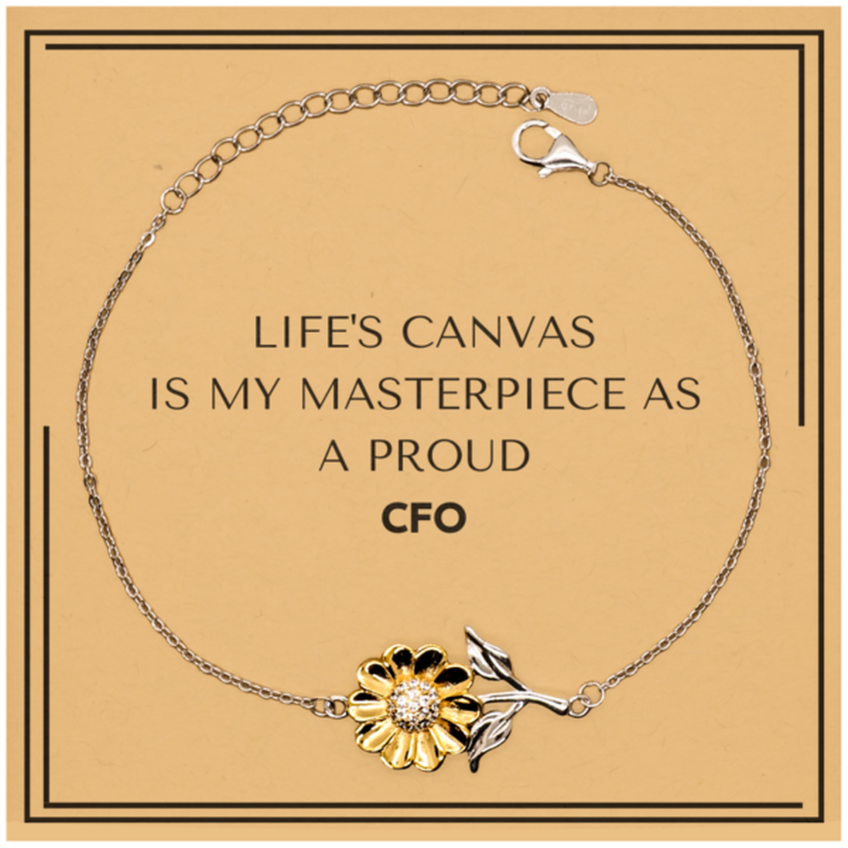 CFO Sunflower Bracelet - Life's Canvas is My Masterpiece | Inspirational Gift
