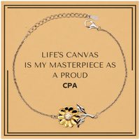 Load image into Gallery viewer, CPA Sunflower Bracelet - Life&#39;s Canvas is My Masterpiece | Meaningful Gift
