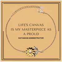 Load image into Gallery viewer, Database Administrator Sunflower Bracelet - Life&#39;s Canvas is My Masterpiece | Thoughtful Gift
