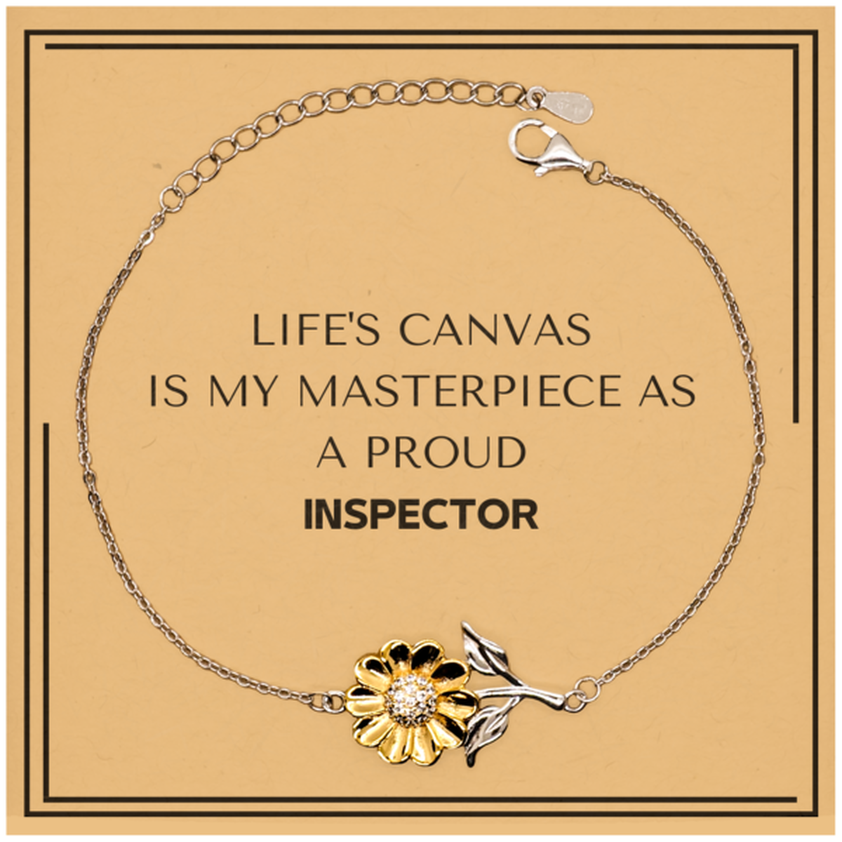 Inspector Sunflower Bracelet - Life's Canvas is My Masterpiece | Meaningful Gift