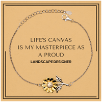 Load image into Gallery viewer, Landscape Designer Sunflower Bracelet - Life&#39;s Canvas is My Masterpiece | Perfect Gift

