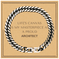Load image into Gallery viewer, Architect Cuban Link Chain Bracelet - Life&#39;s Canvas is My Masterpiece | Thoughtful Gift
