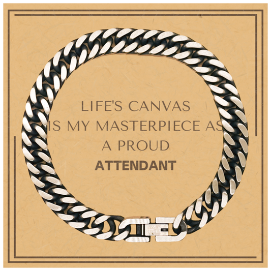 Attendant Cuban Link Chain Bracelet - Life's Canvas is My Masterpiece | Thoughtful Gift