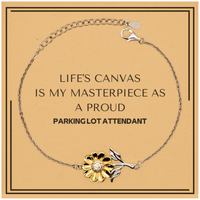Load image into Gallery viewer, Parking Lot Attendant Sunflower Bracelet - Life&#39;s Canvas is My Masterpiece | Meaningful Gift
