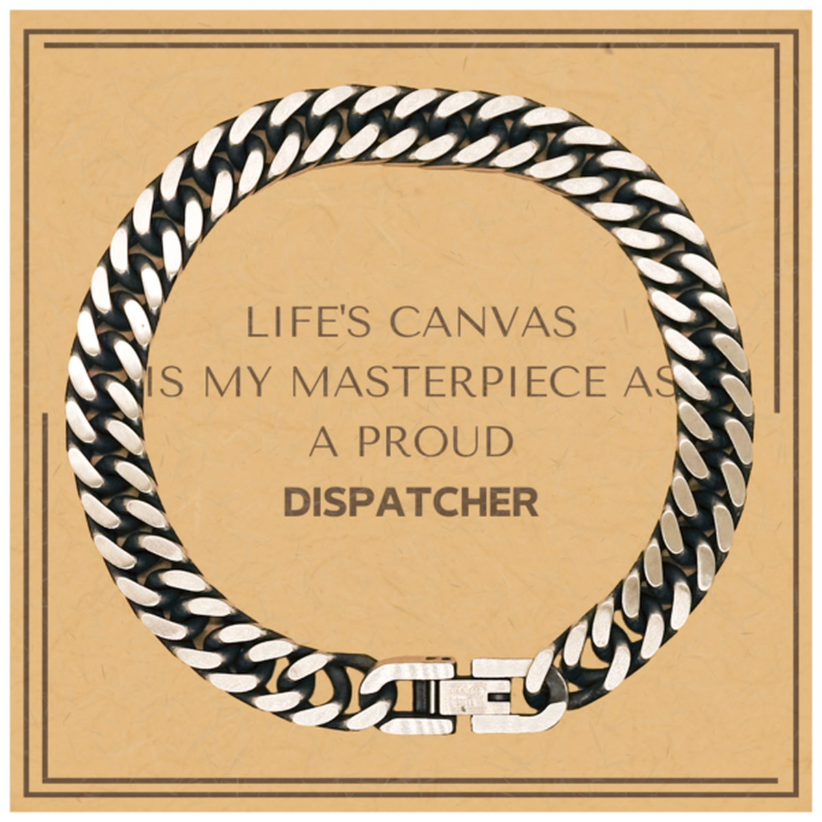 Dispatcher Cuban Link Chain Bracelet - Life's Canvas Masterpiece | Birthday & Christmas Gift