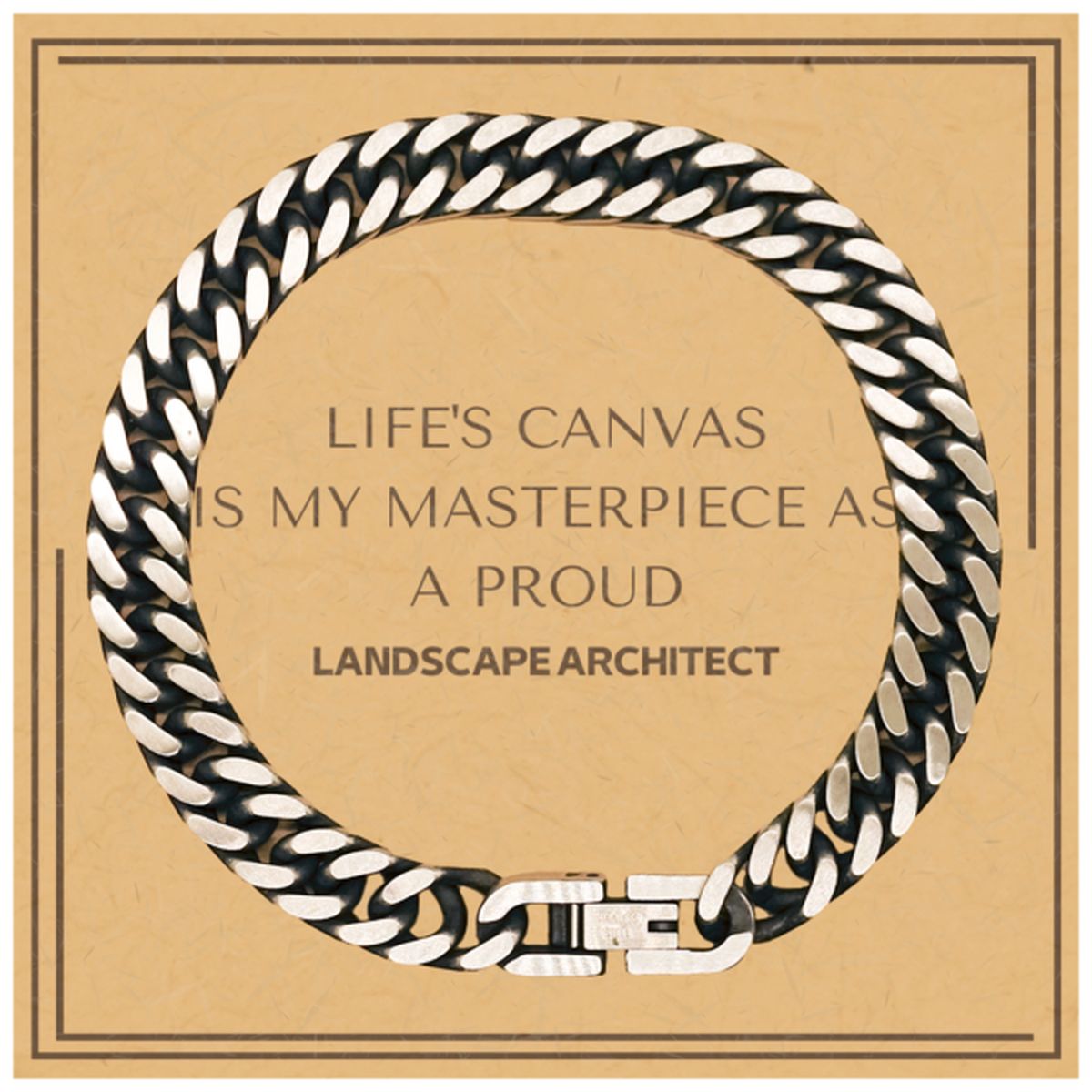 Landscape Architect Cuban Link Bracelet - Life's Canvas is My Masterpiece | Unique Birthday Gift